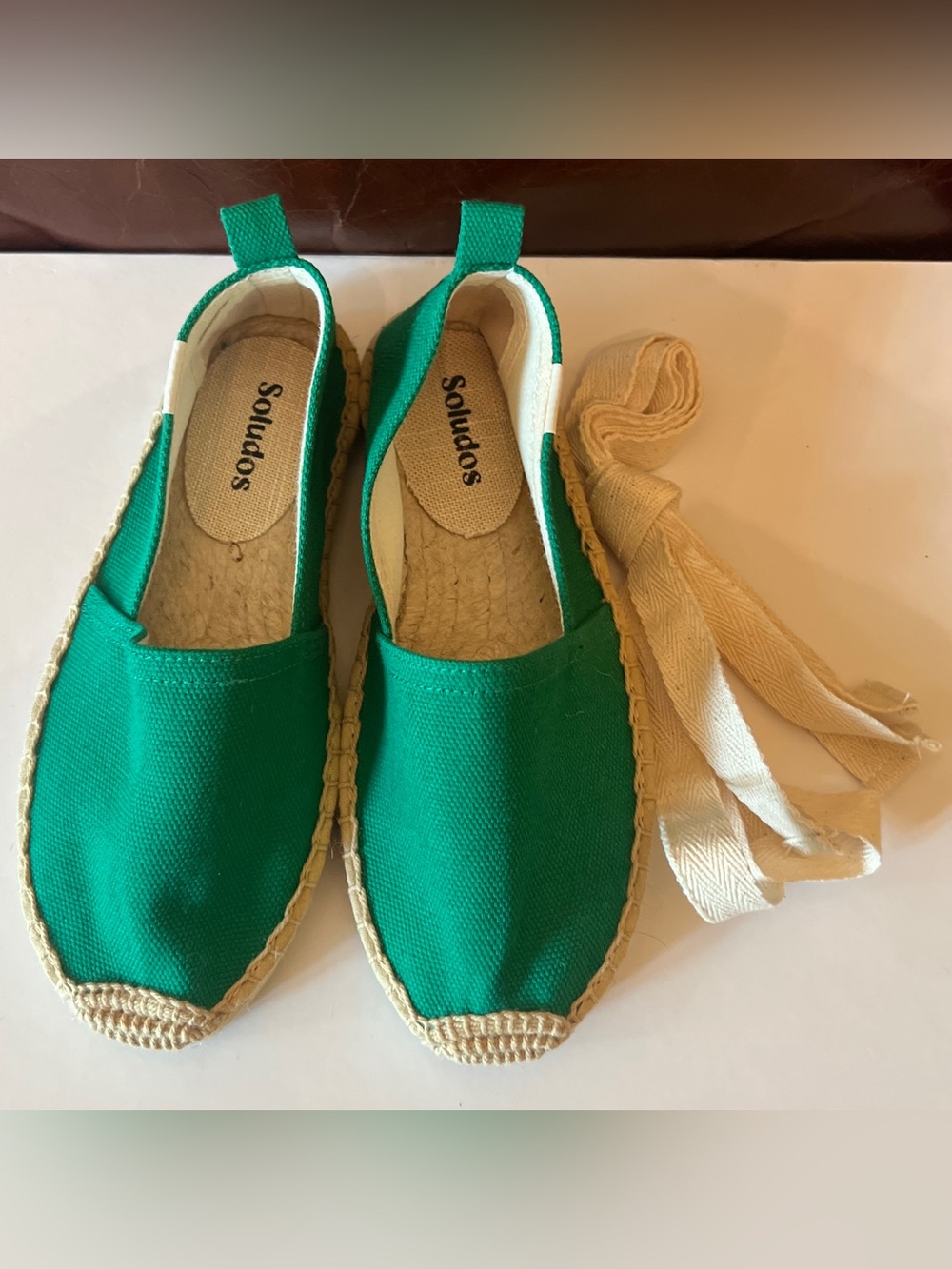 Soludos Kids Espadrille Green Shoes Size 13-13.5 New without box